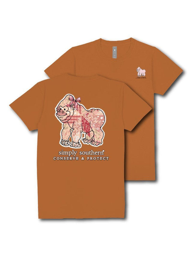 Simply Southern Patchwork Gorilla Tracking T-Shirt