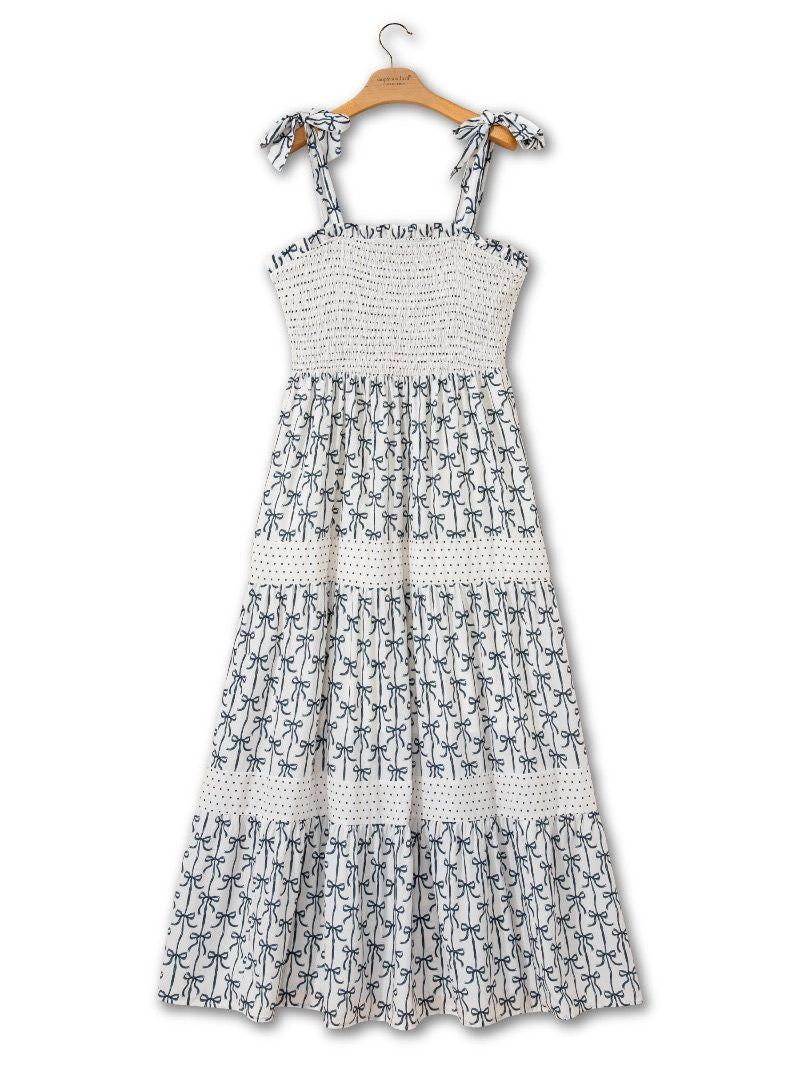 Simply Southern Sweet Girl Tie Dress - Black Bow