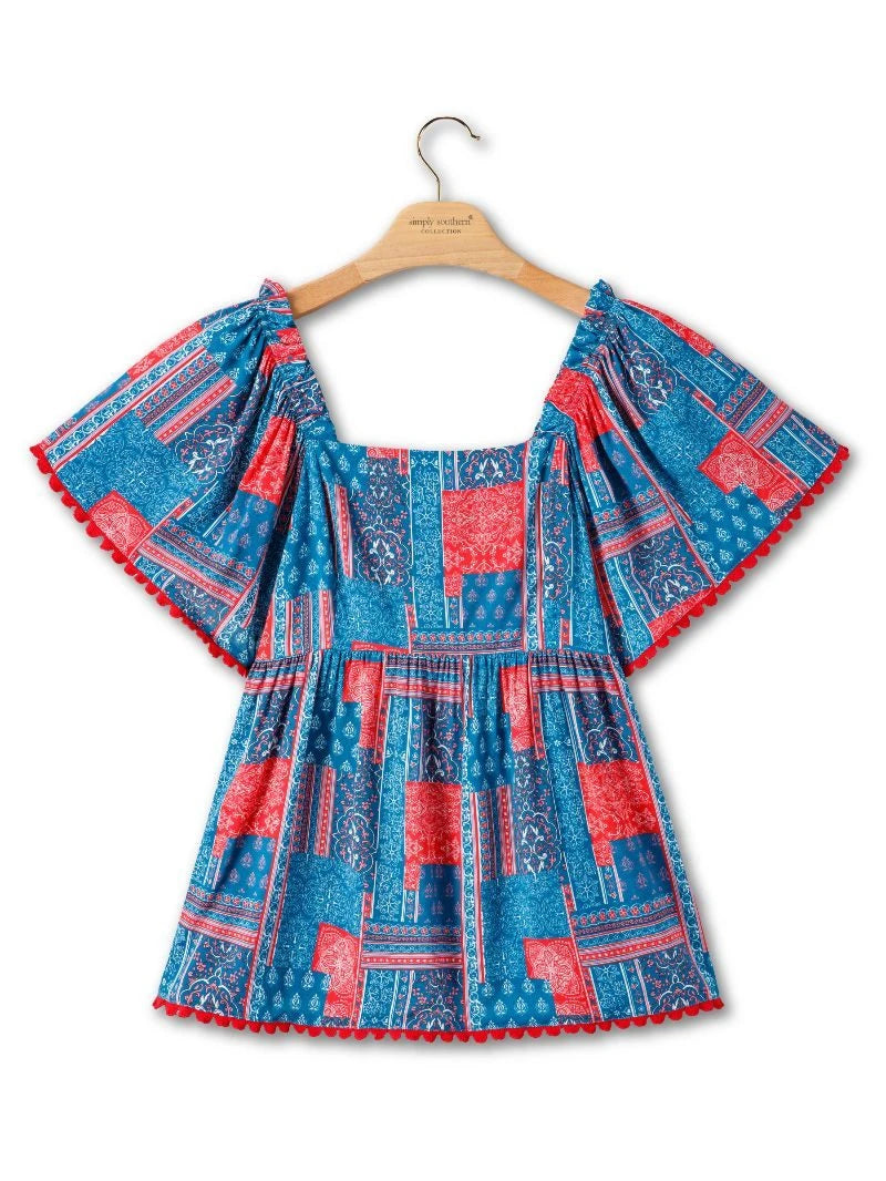 Simply Southern Coastal Bandana Patch Top