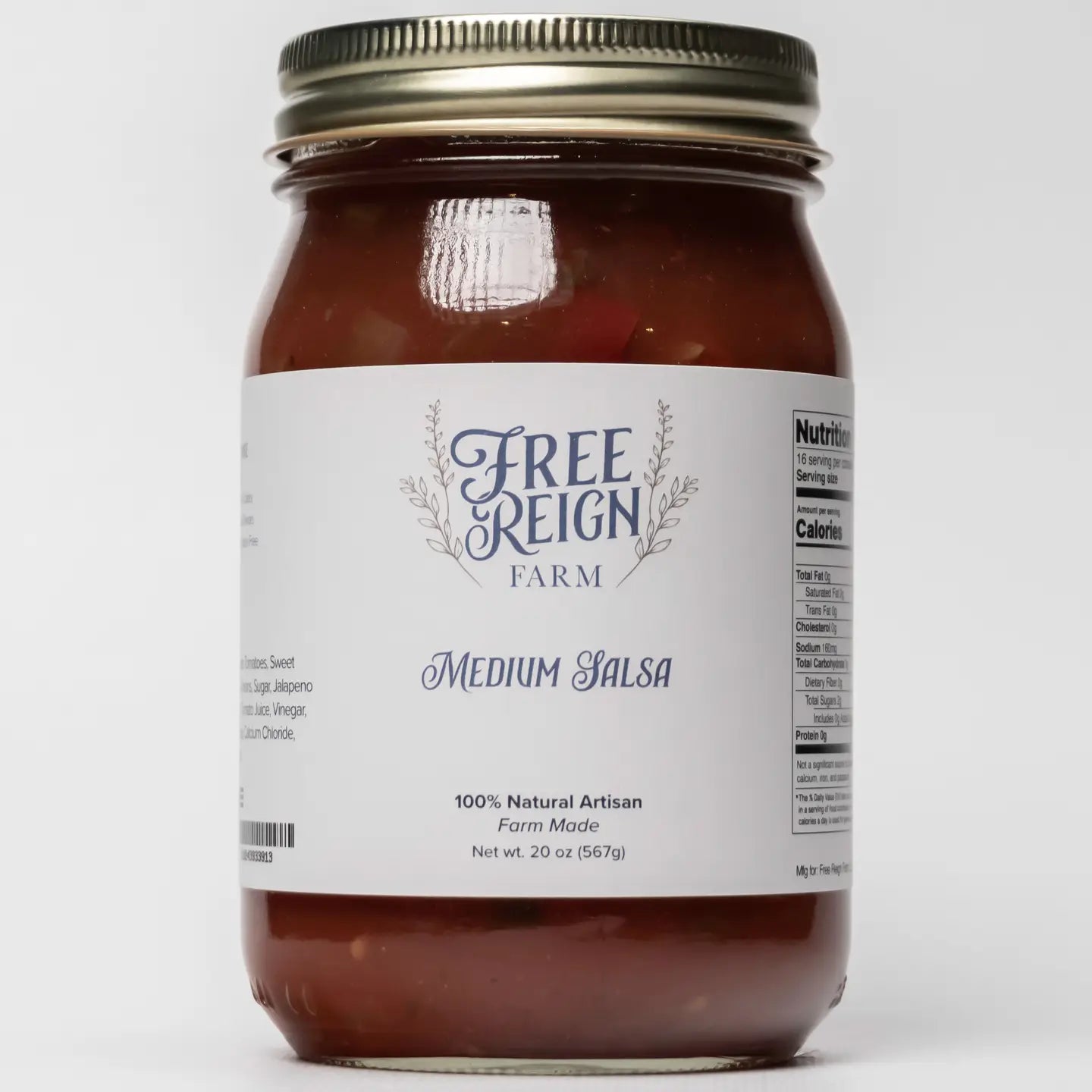 Free Reign Farm Salsas - Peach, Mild, and Medium