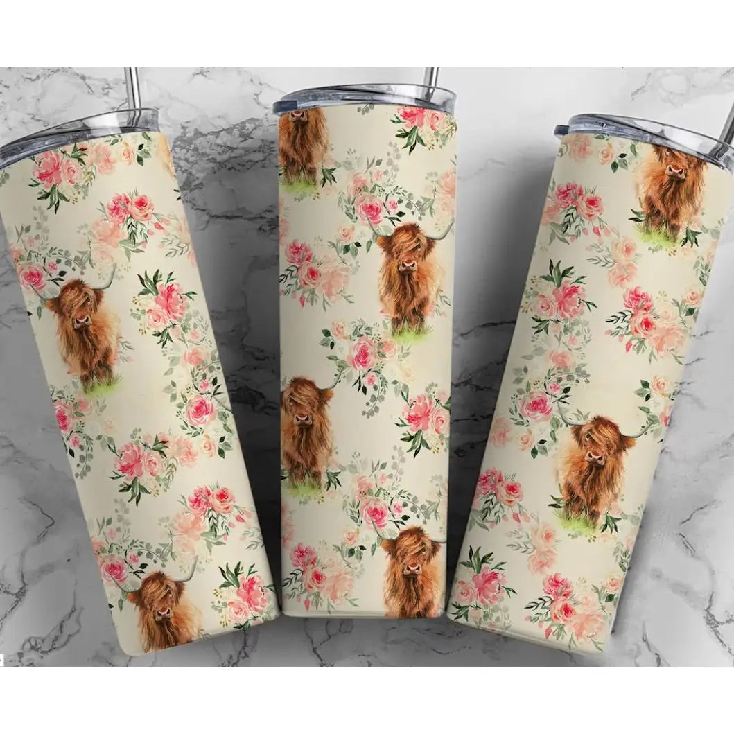 Highland Cow Stainless Steel 20oz. Tumbler