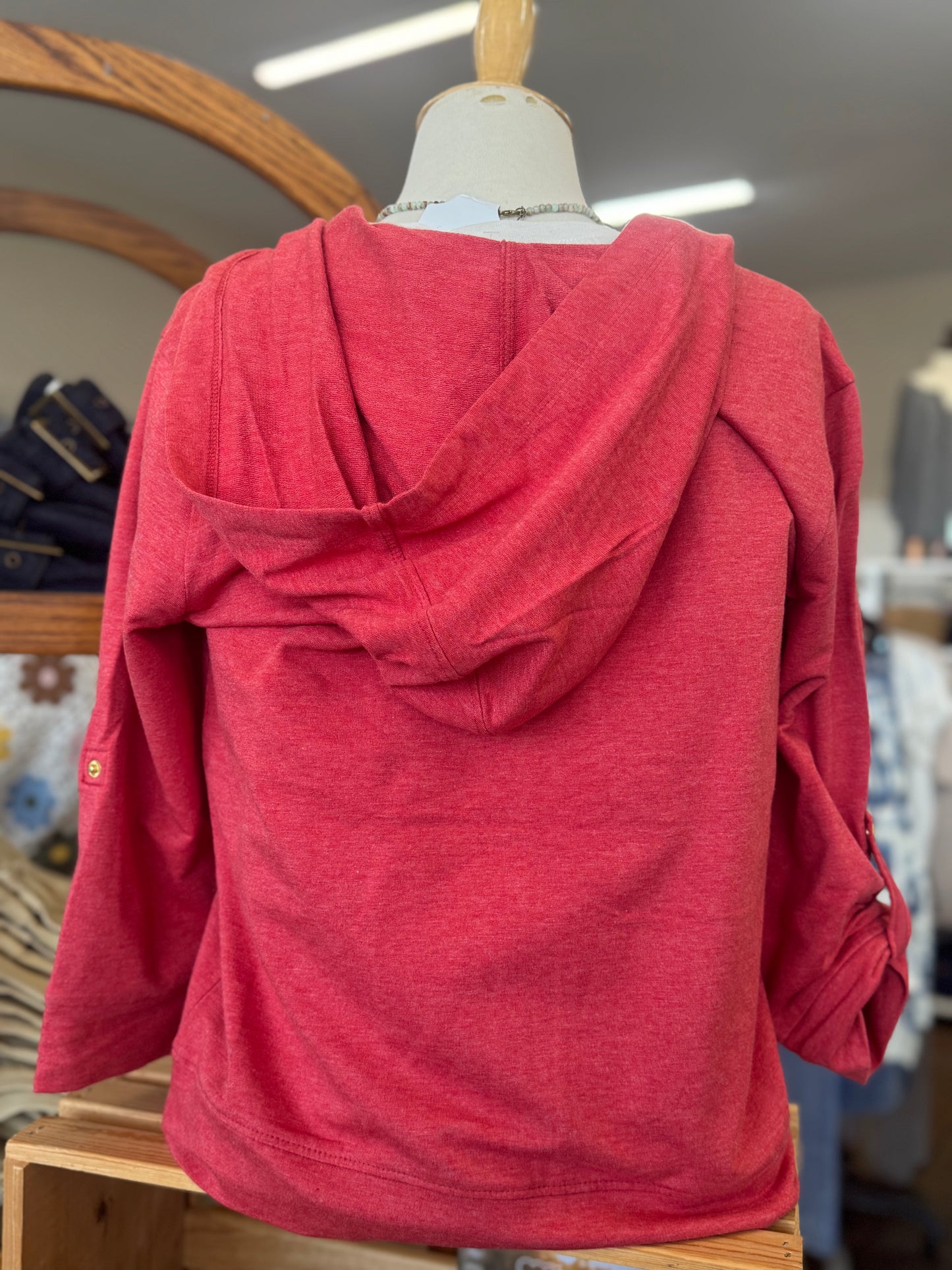 Keren Hart Red Gold Zip Up Jacket