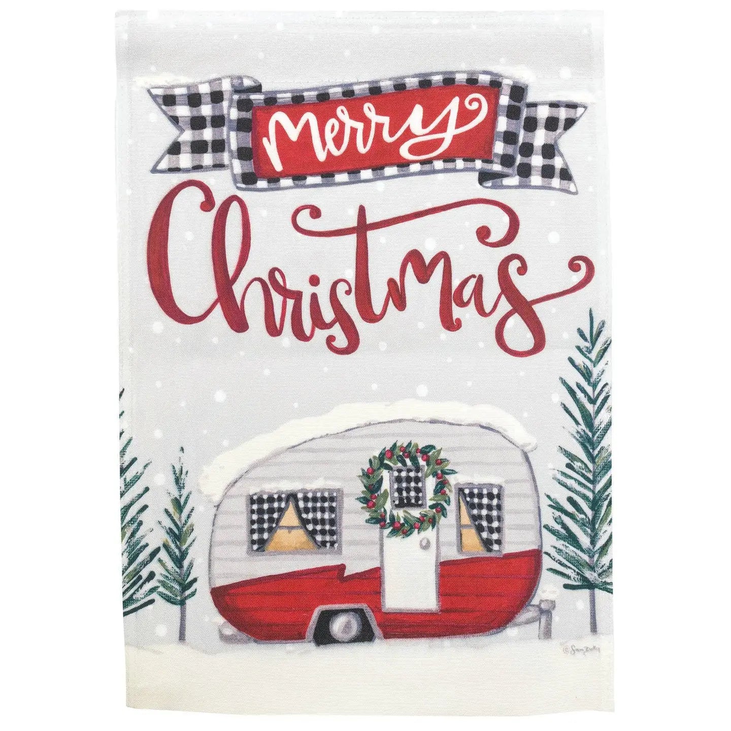 Merry Christmas Camper Garden Flag