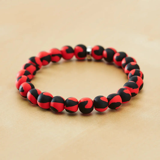 Jilzarah Light Red-Black Game Day Bracelet