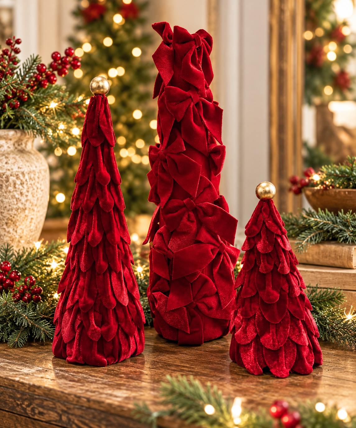 Simply Southern Red Velvet Decorative Trees