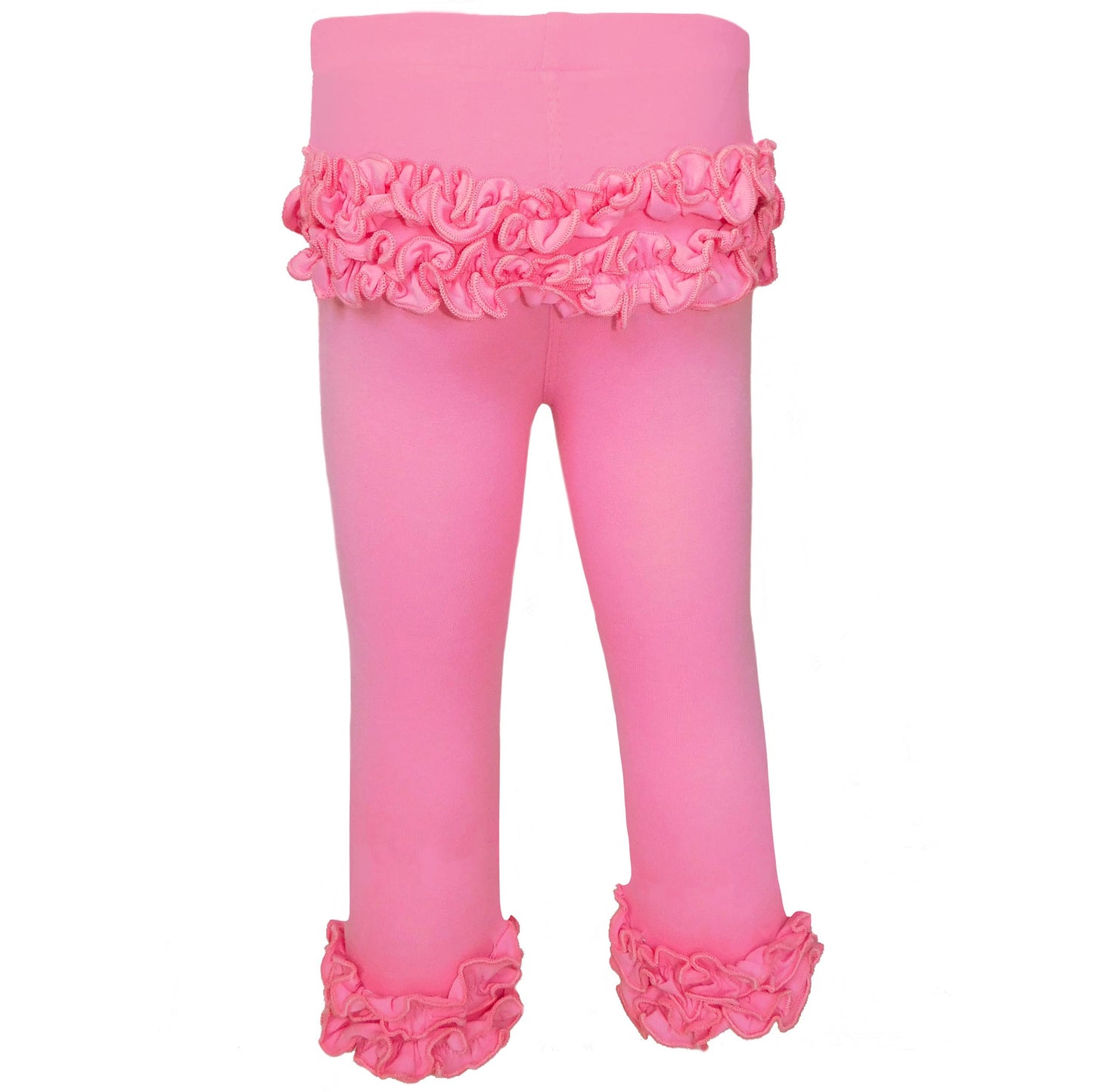 Girls Soft Pink Ruffled Butt Leggings Kids Toddler Clothes