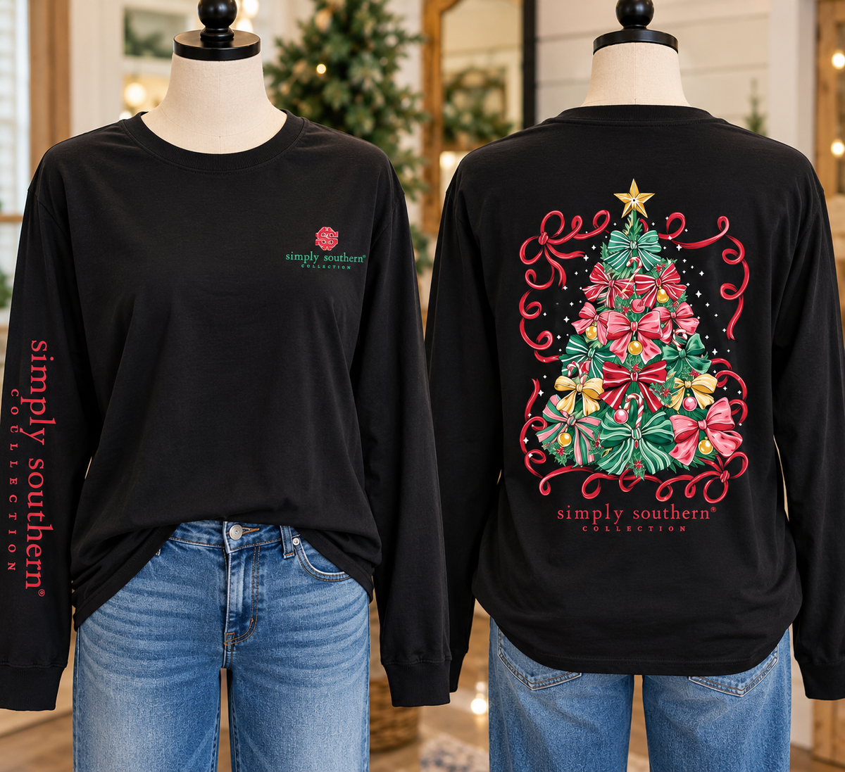 Simply Southern Christmas Tree Long Sleeve T-shirt