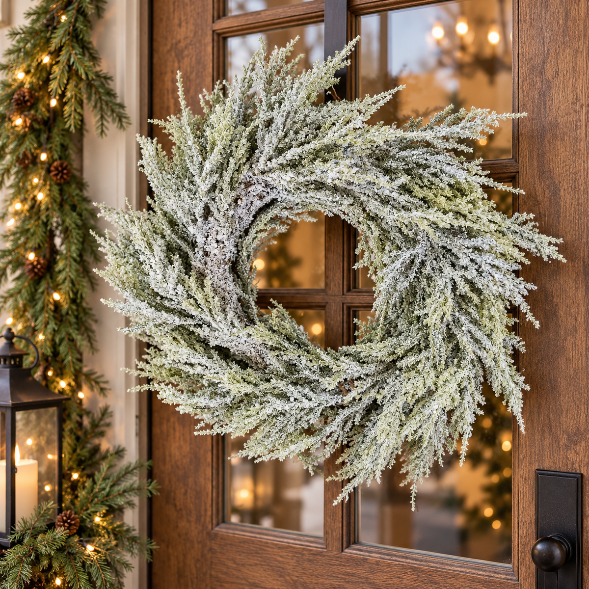 Icy Pine 12in Wreath