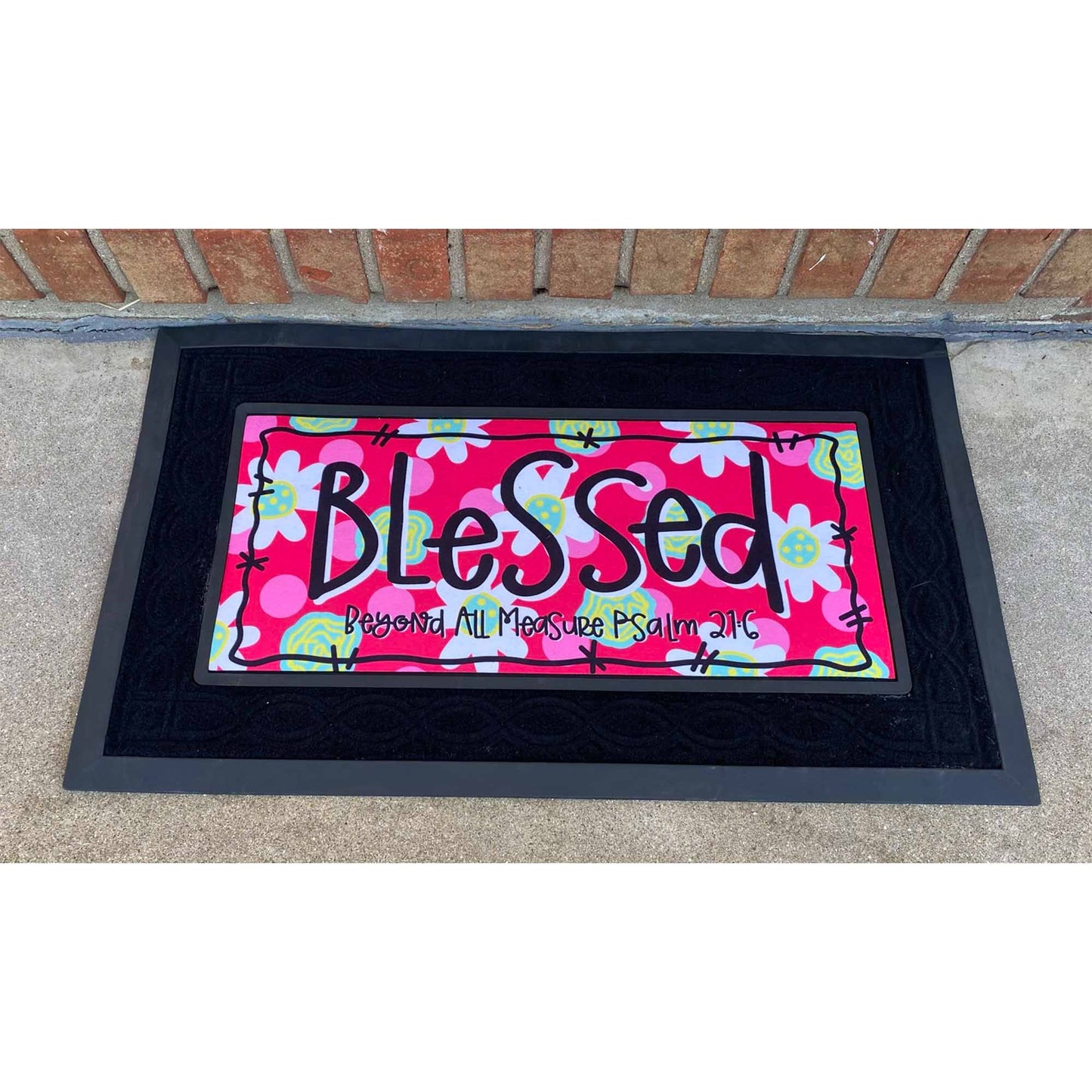 BLESSED BEYOND MEASURE DOORMAT INSERT
