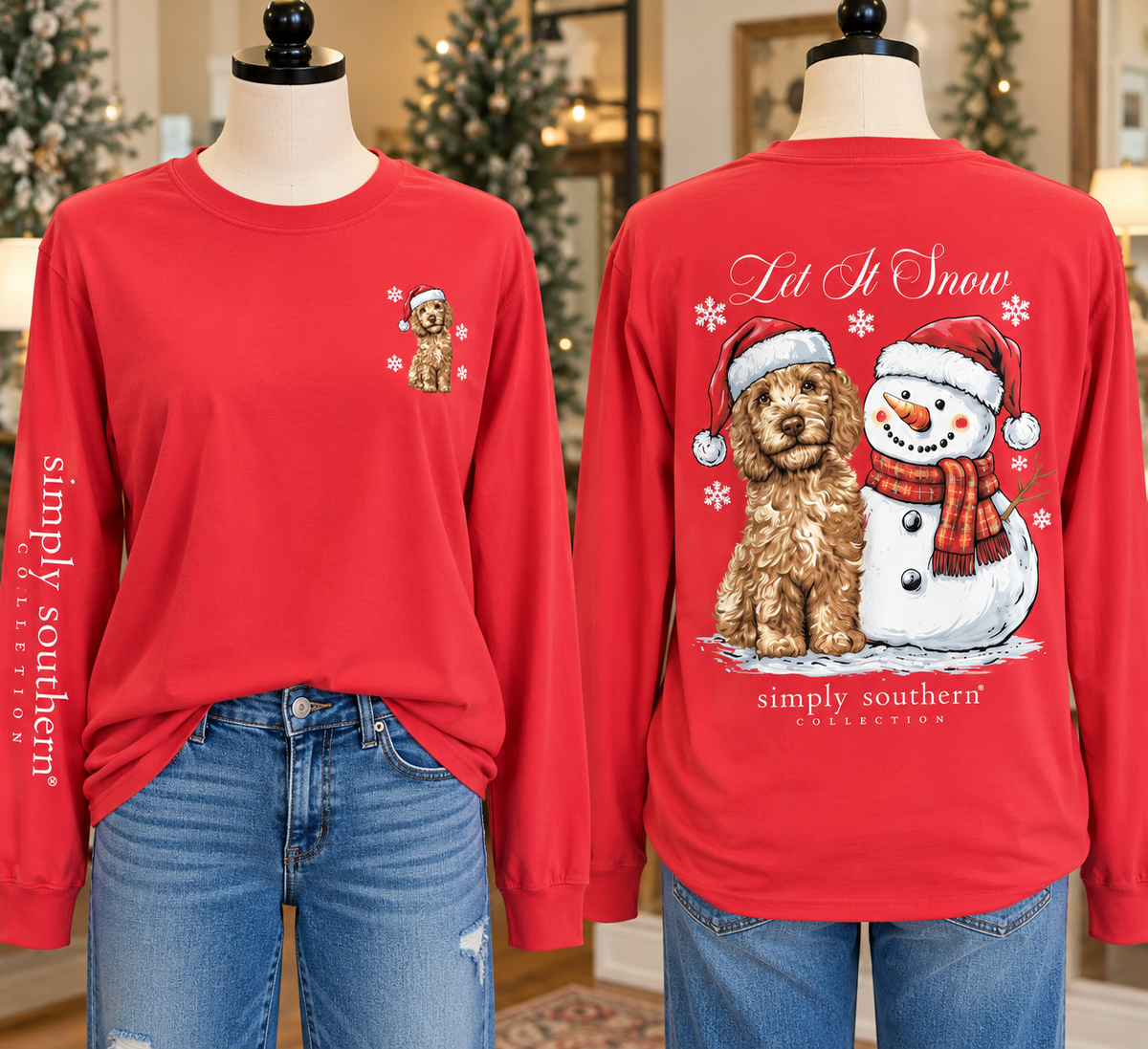 Simply Southern Snow Dog Long Sleeve T-shirt