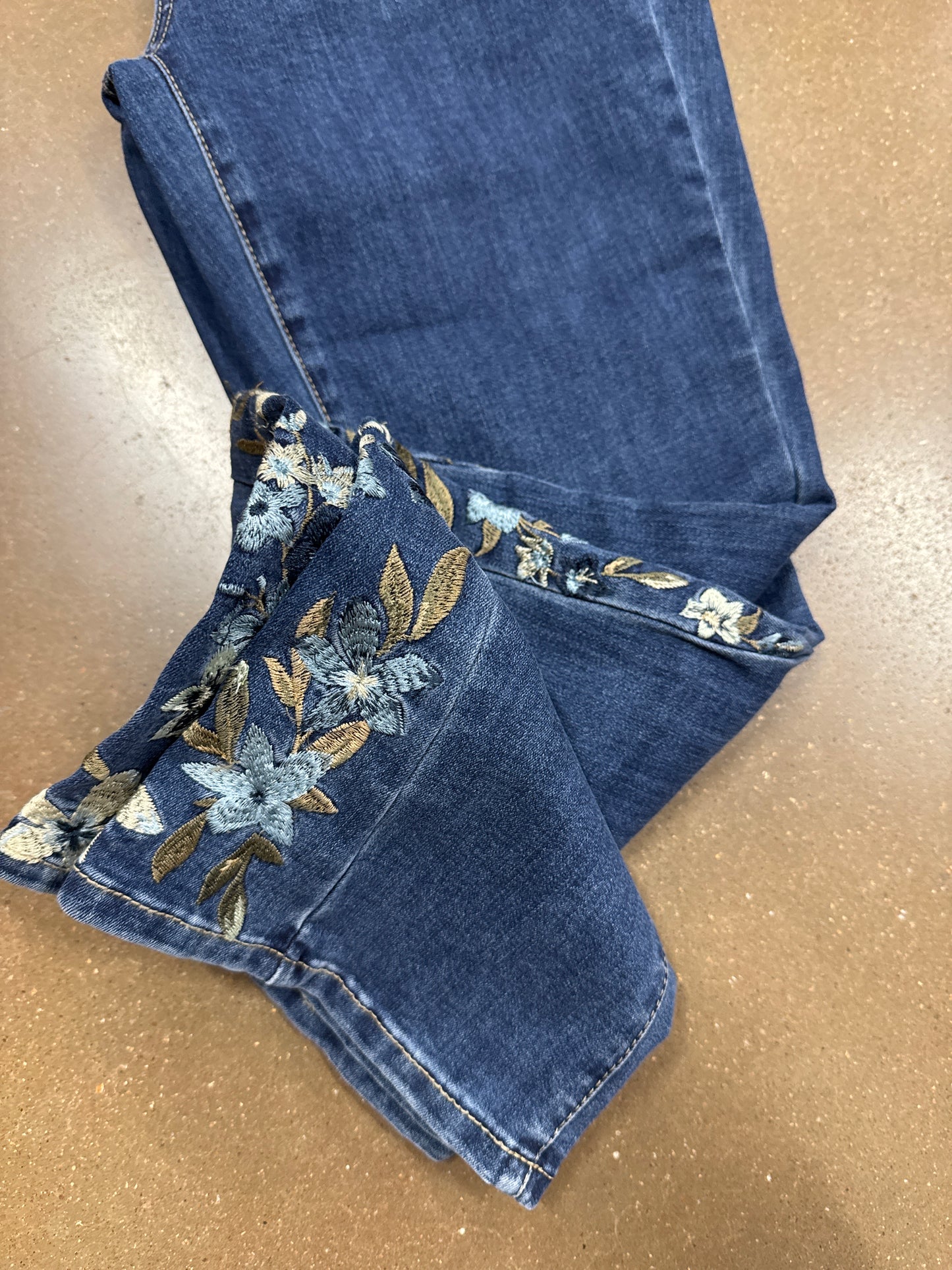 Charlie B bootcut jeans with embroidery