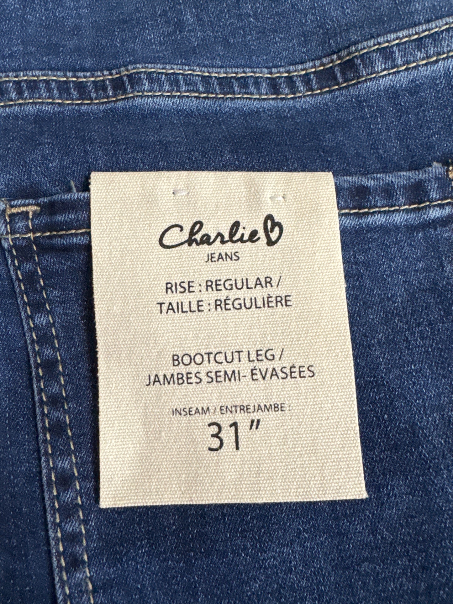 Charlie B bootcut jeans with embroidery