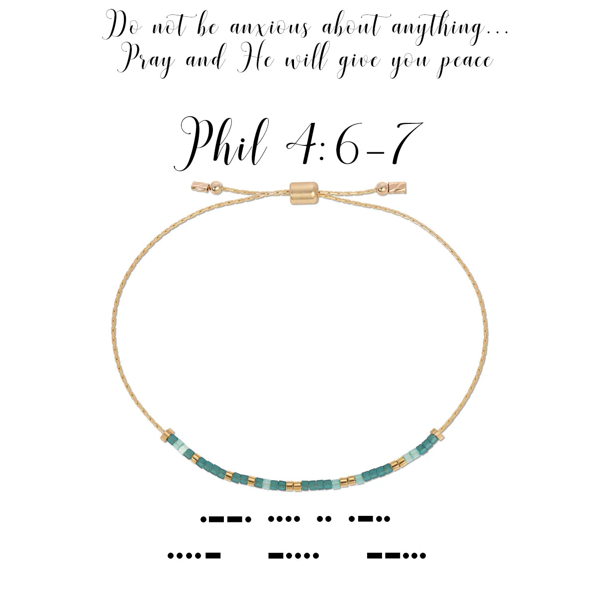 Dot & Dash Philippians 4:6-7 Bracelet