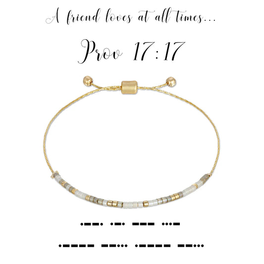 Dot & Dash Proverbs 17:17 Bracelet