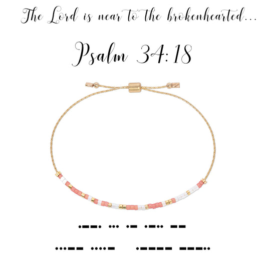 Dot & Dash Psalm 34:18 Bracelet