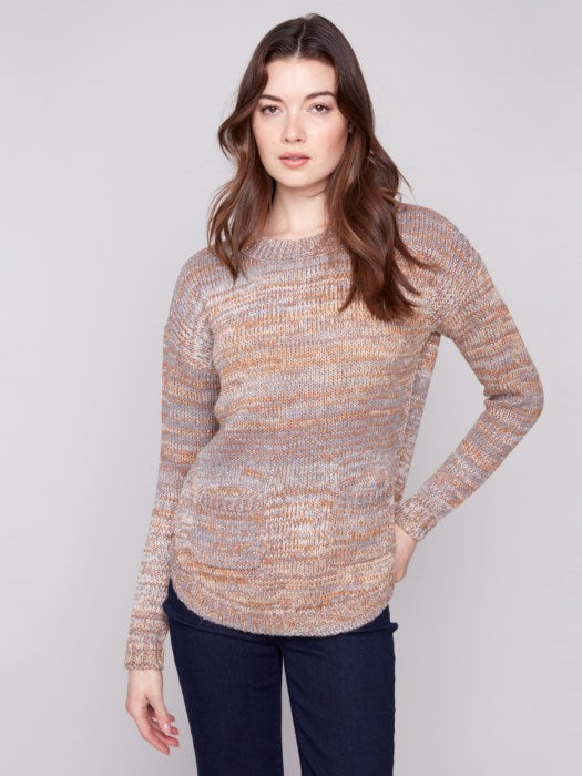Charlie B Fog Sweater With Removable Scarf