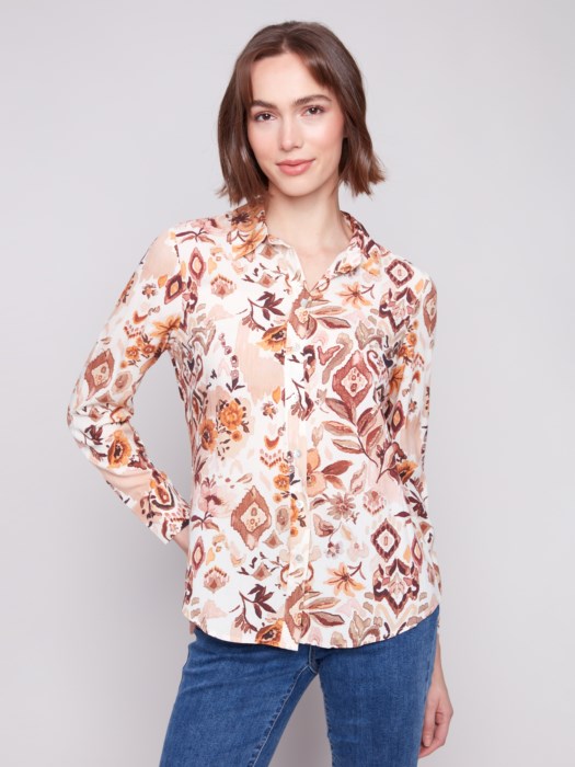 Charlie B Jacobeen Printed Button-Up Shirt