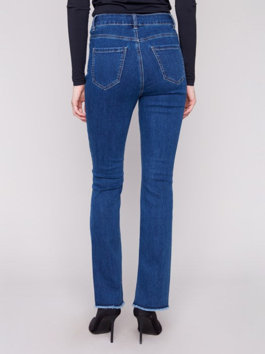 Charlie B Bootcut Jeans With Asymmetrical Hem