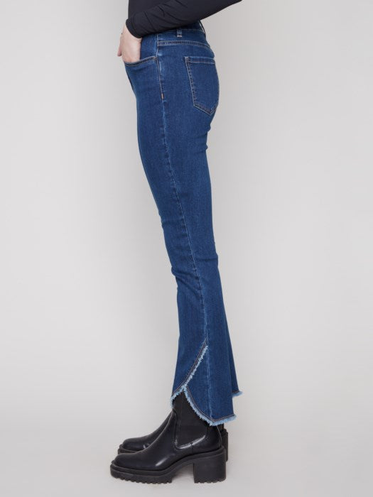 Charlie B Indigo Front Tulip Hem Jeans