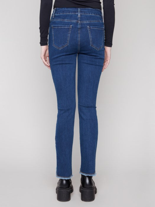 Charlie B Indigo Front Tulip Hem Jeans