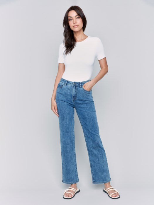 Charlie B Medium Blue Charlotte Straight Leg Jeans