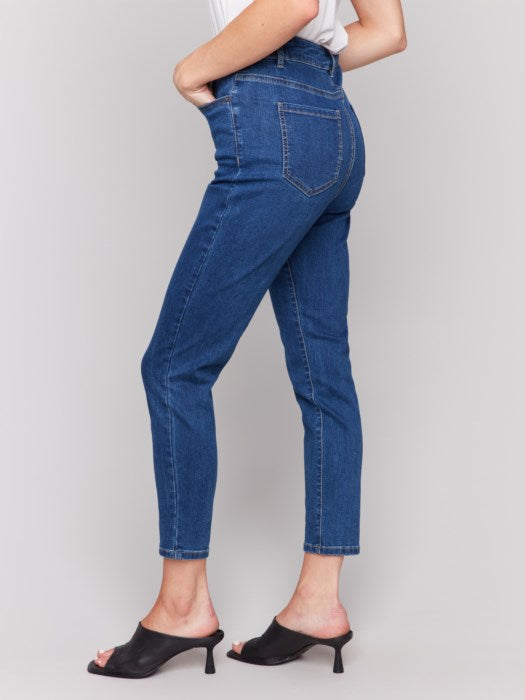 Charlie B Indigo Claudia Slim Leg Jeans - petite