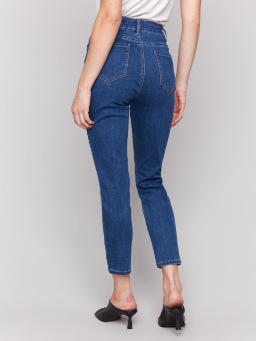 Charlie B Indigo Claudia Slim Leg Jeans - petite