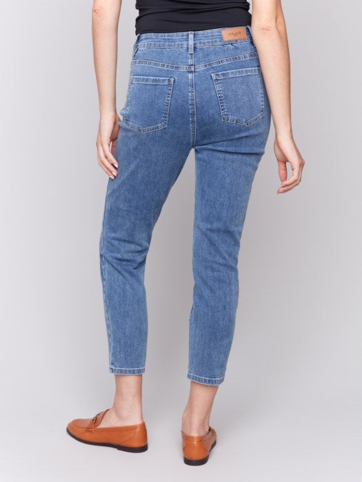 Charlie B Medium Blue Claudia Slim Leg Jeans - petite