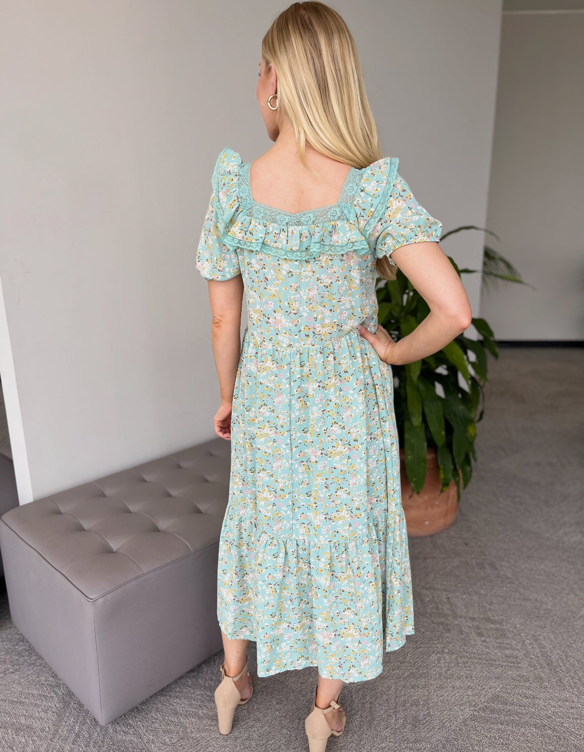 Carole Christian Fully Lined Midi Floral Dress