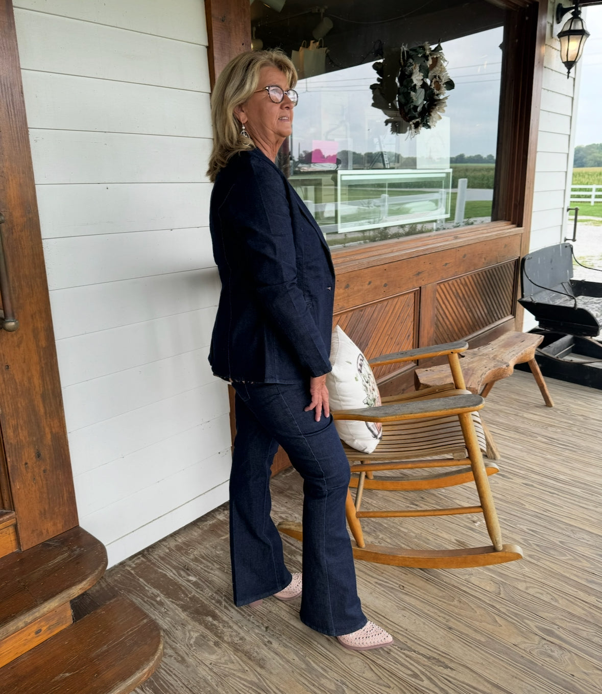 Charlie B Dark Wash Denim Bootcut Jeans