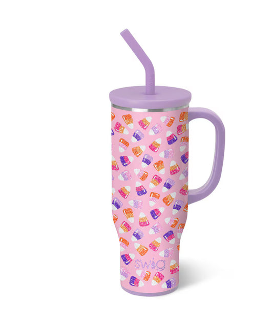 Swig Candy Corn 30 ounce tumbler - Glow in the Dark