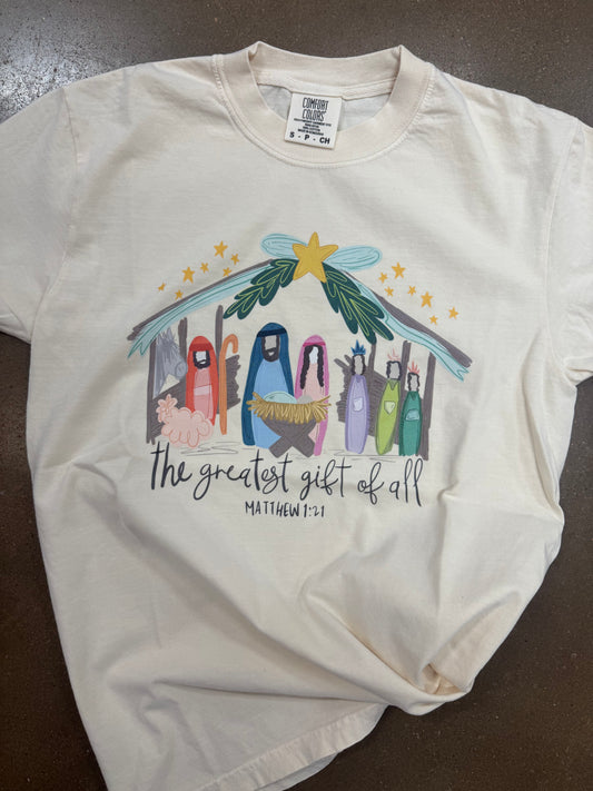 The Greatest Gift of All Tee - Comfort Colors - Manger