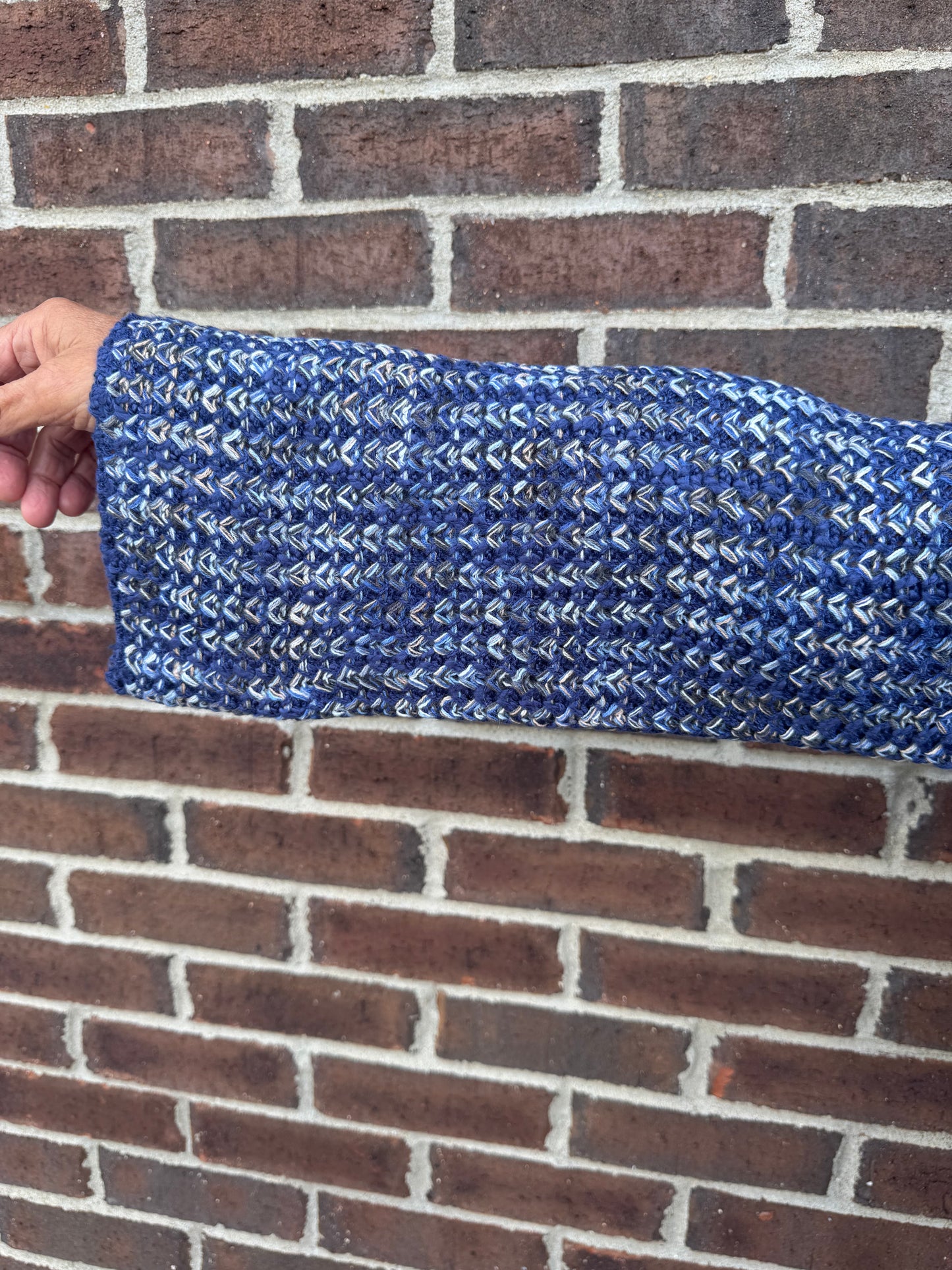 Charlie B Blue Novelty Yarn Crochet Sweater