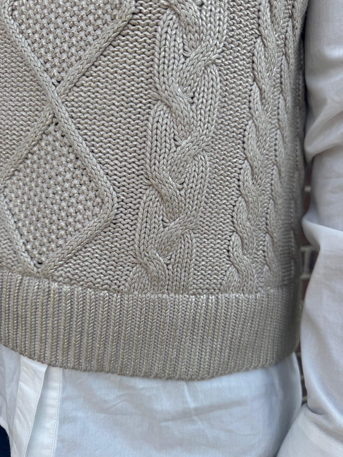 Charlie B Foiled Crew Neck Fooler Sweater Vest