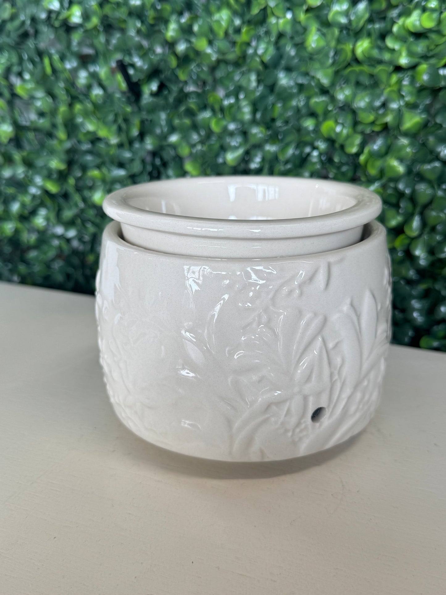 Swan Creek Ivory Floral Wax Melter