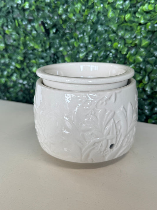 Swan Creek Ivory Floral Wax Melter
