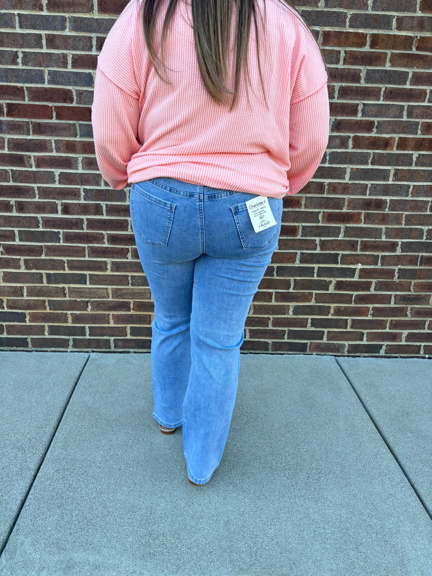 Charlie B Light Blue Charlotte Straight Leg Jeans