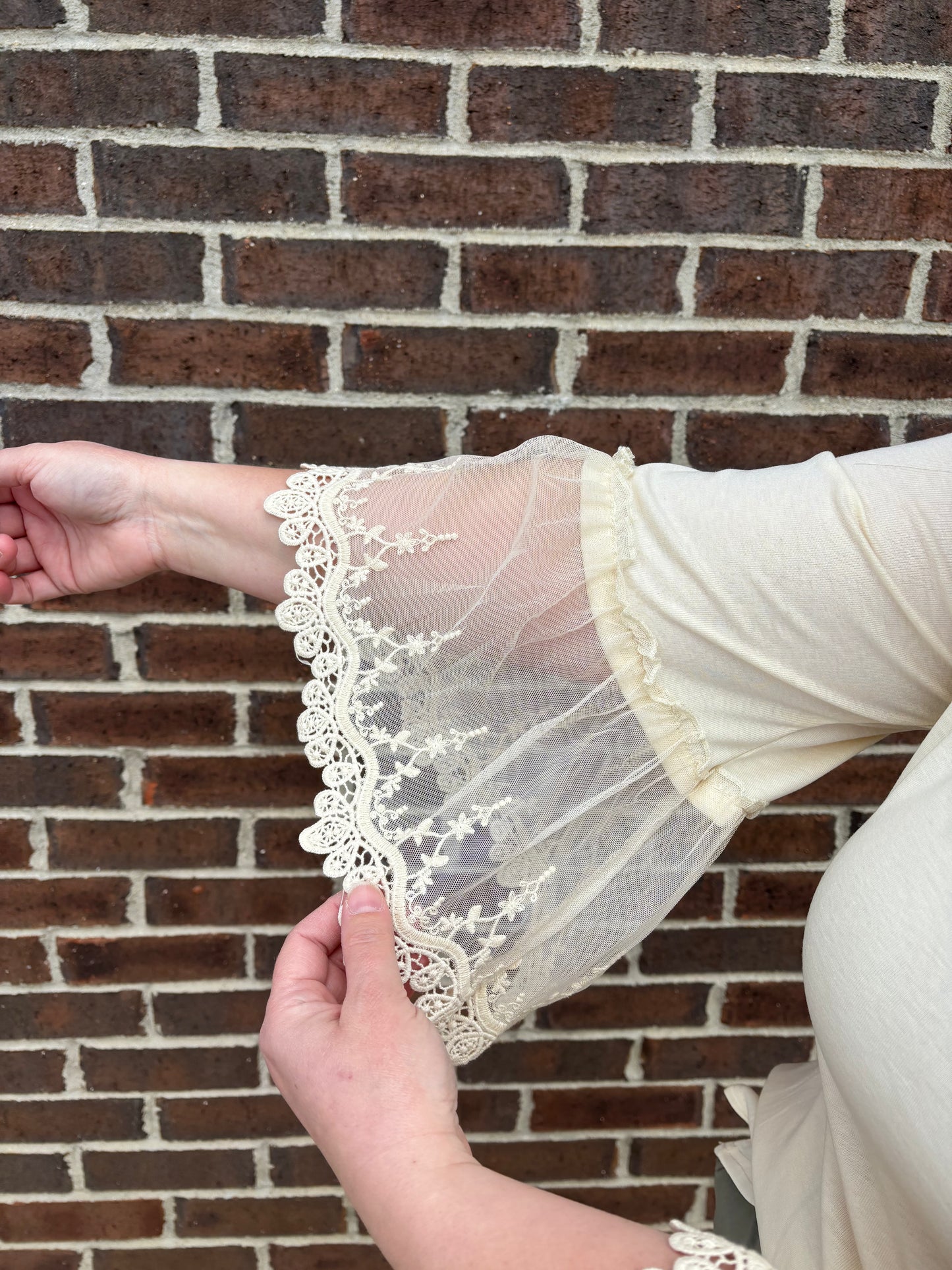 Origami by Vivien Lace Detailed Top - 6 colors