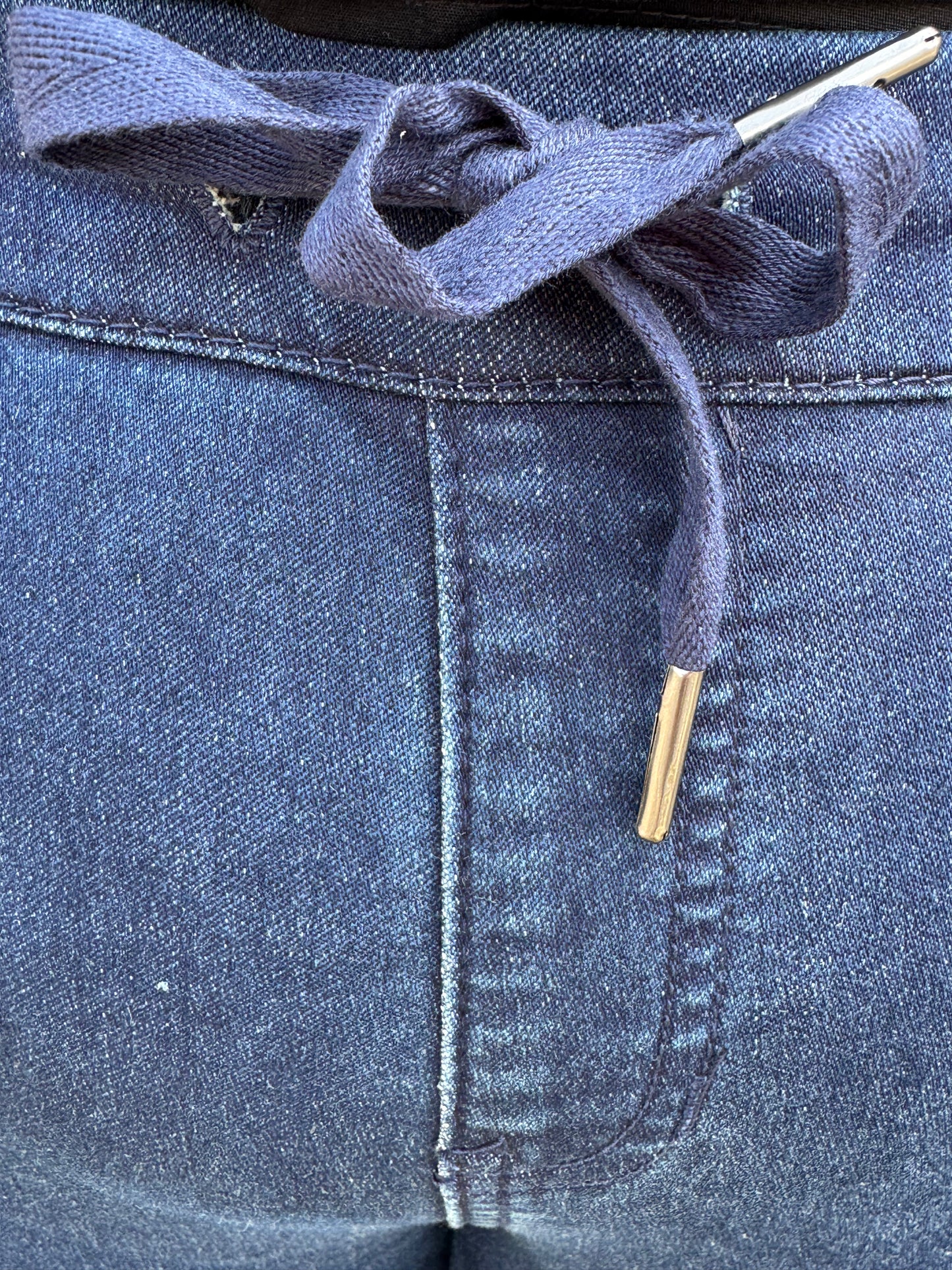 Charlie B Knit Denim Jogger Pant-Blue Black