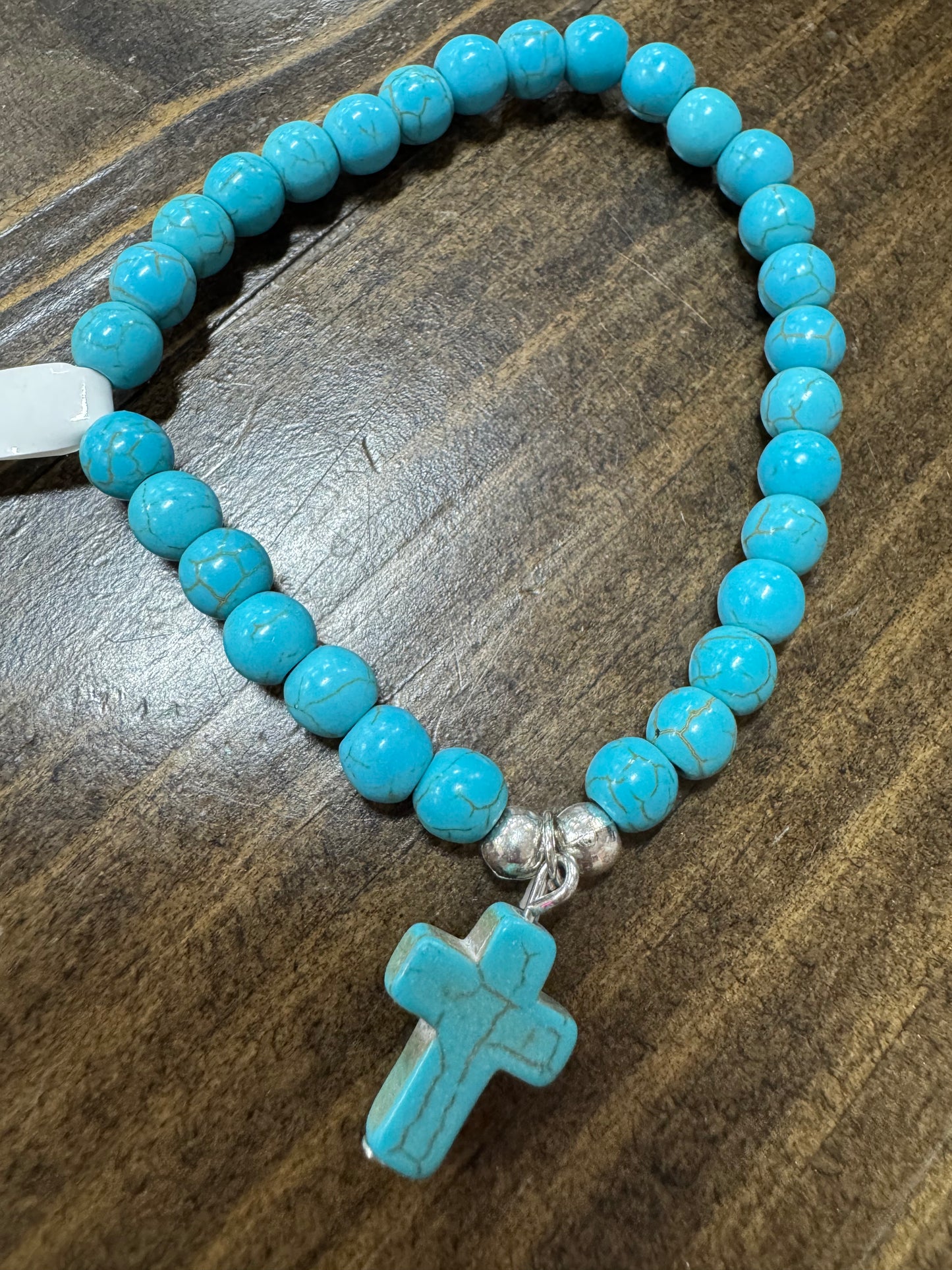 Beaded Cross Bracelet - 3 colors