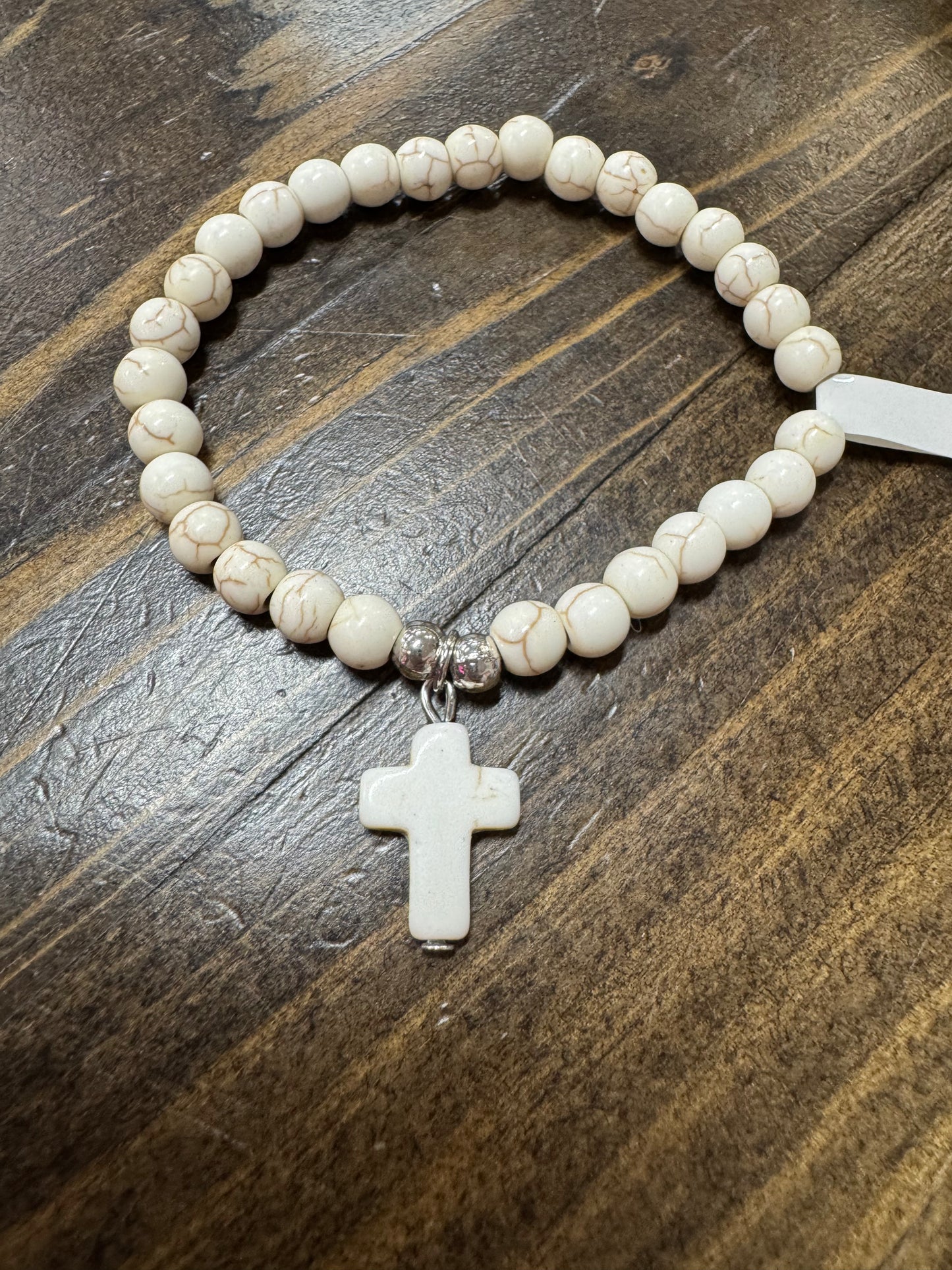 Beaded Cross Bracelet - 3 colors
