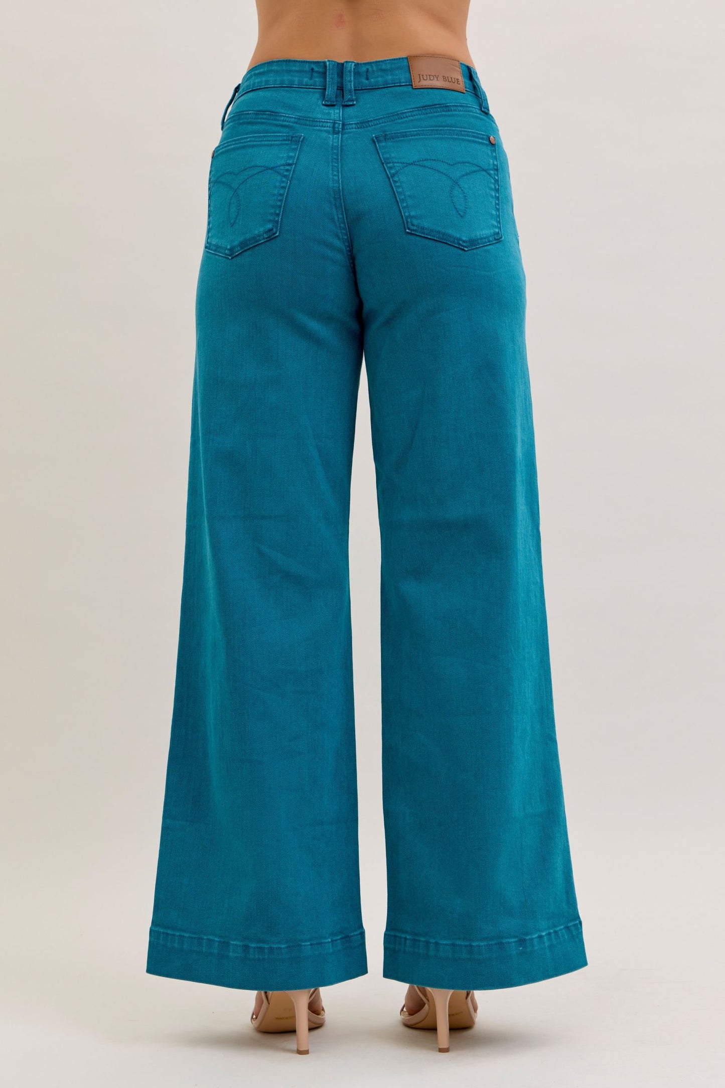 Judy Blue Teal Wide Leg Jeans