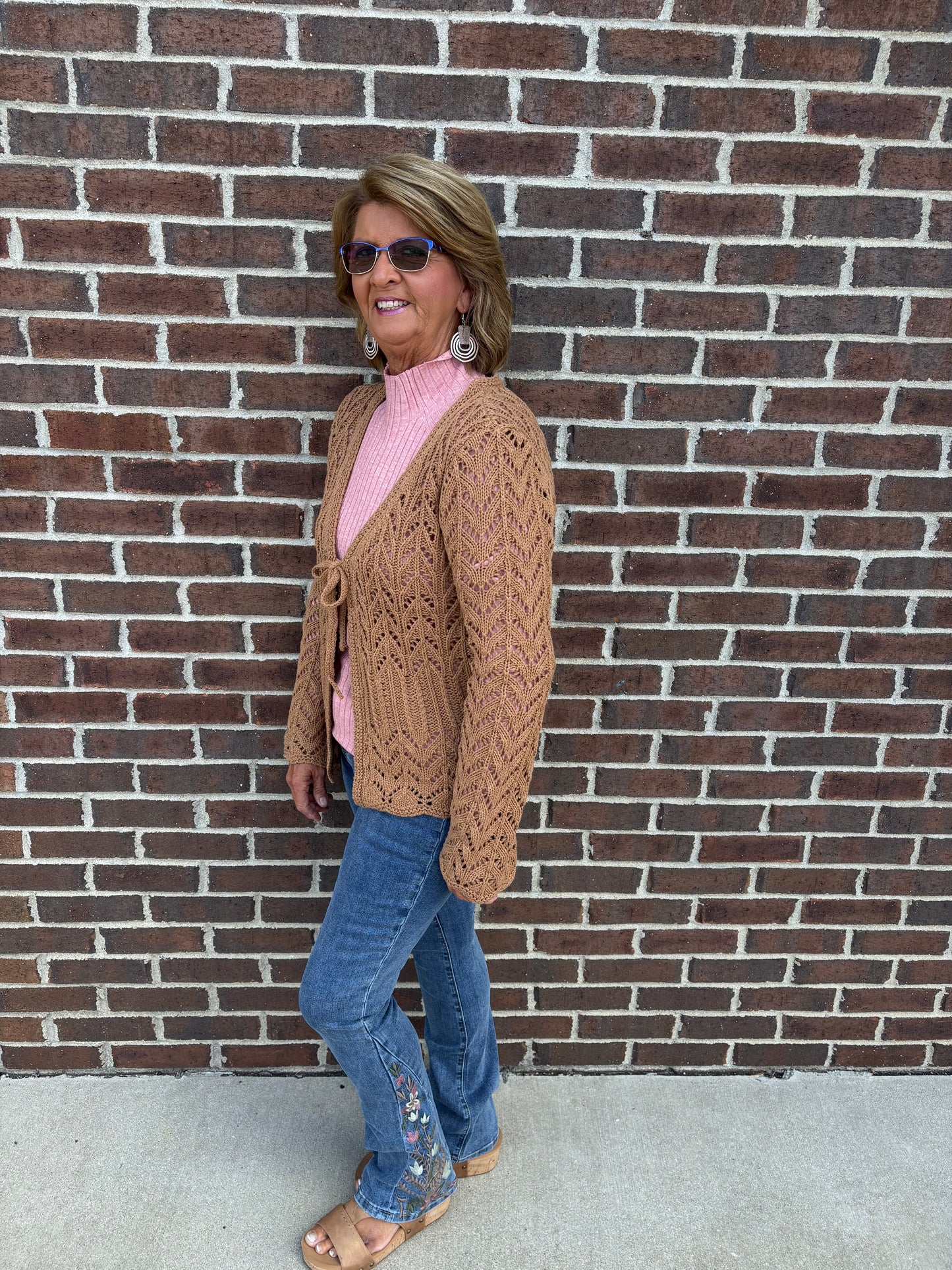Charlie B Bootcut Jeans With Floral Embroidery