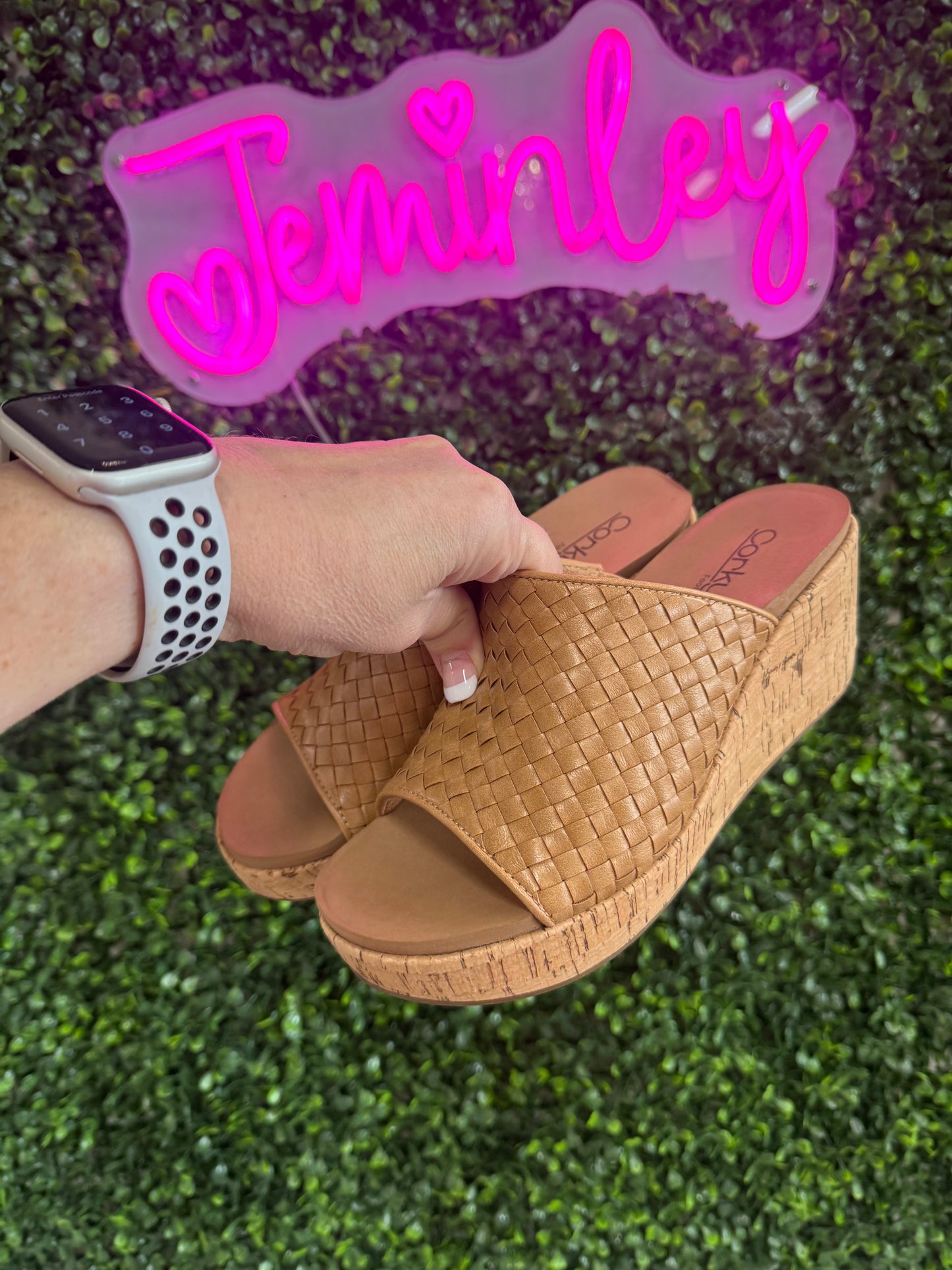 Corkys Wine and Dine Caramel Slip on Wedges