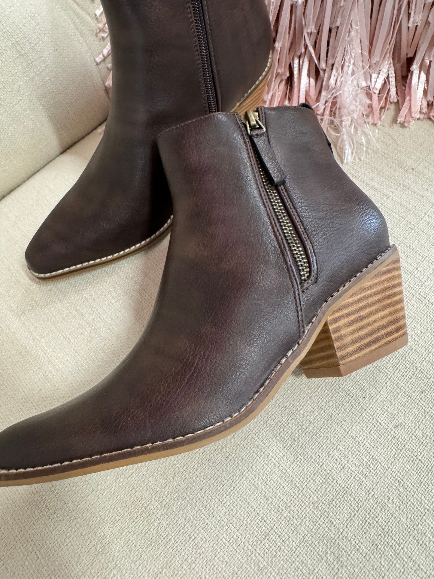 Corkys Toil n Trouble booties in espresso