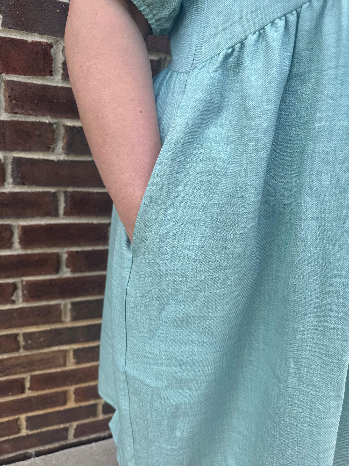 Pixi + Ivy Puff Sleeve Bow Tie Dress