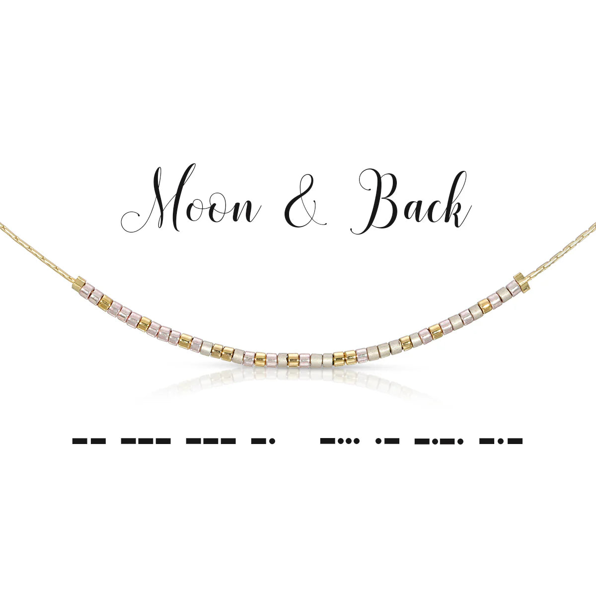 Dot & Dash Moon and Back Necklace