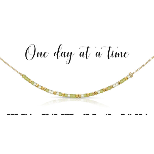 Dot & Dash One Day at a Time Necklace