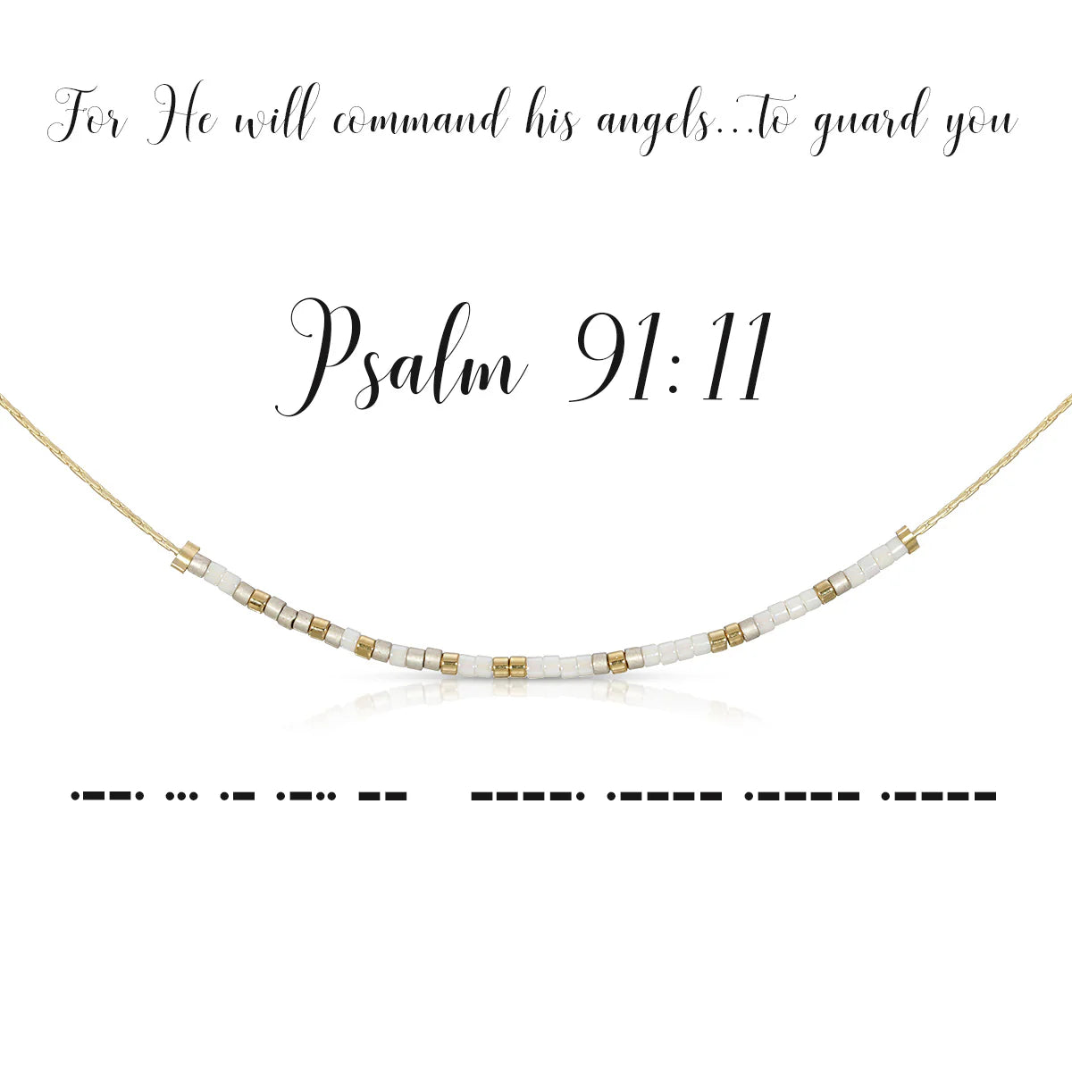 Dot & Dash Psalm 91:11 Necklace