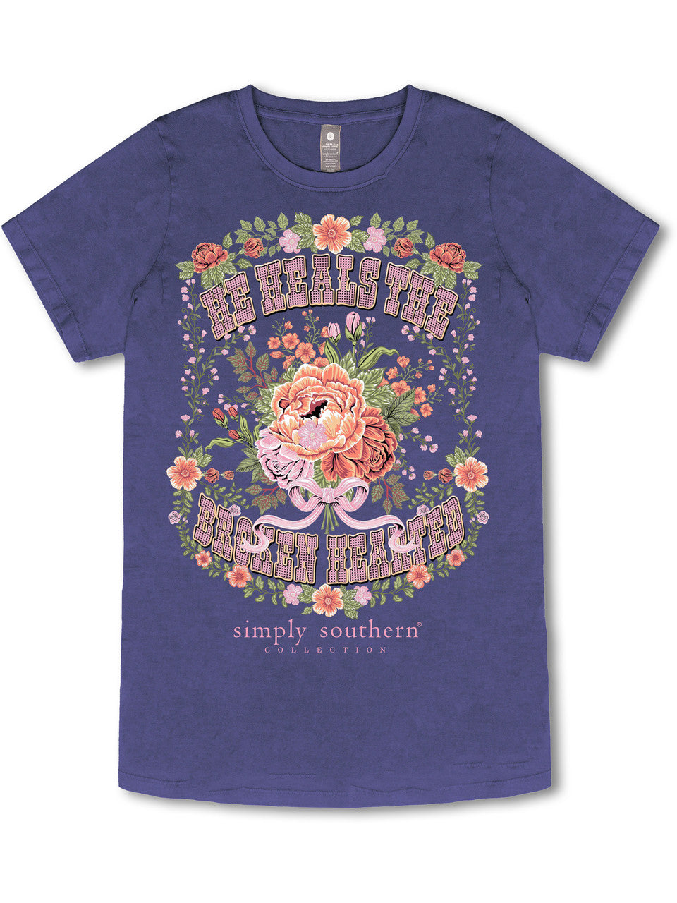 'He Heals the Broken Hearted' Short Sleeve Tee by Simply Southern